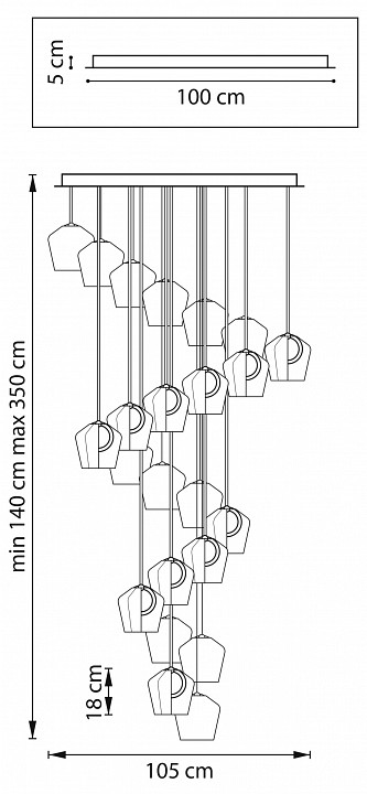 Подвесной светильник lightstar caramello 796289