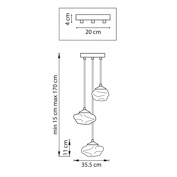Подвесной светильник lightstar meringe 799133