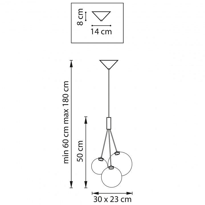 Подвесная люстра lightstar sferetta 801039