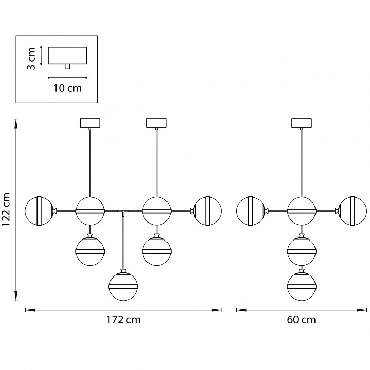 Люстра на штанге lightstar globo 813197