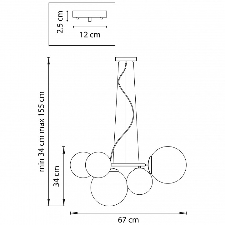 Подвесная люстра lightstar globo 815057