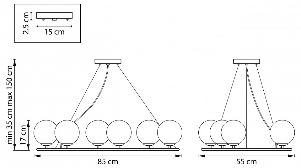 Подвесная люстра lightstar croco 815360