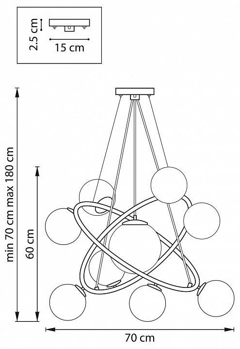 Подвесная люстра lightstar croco 815390