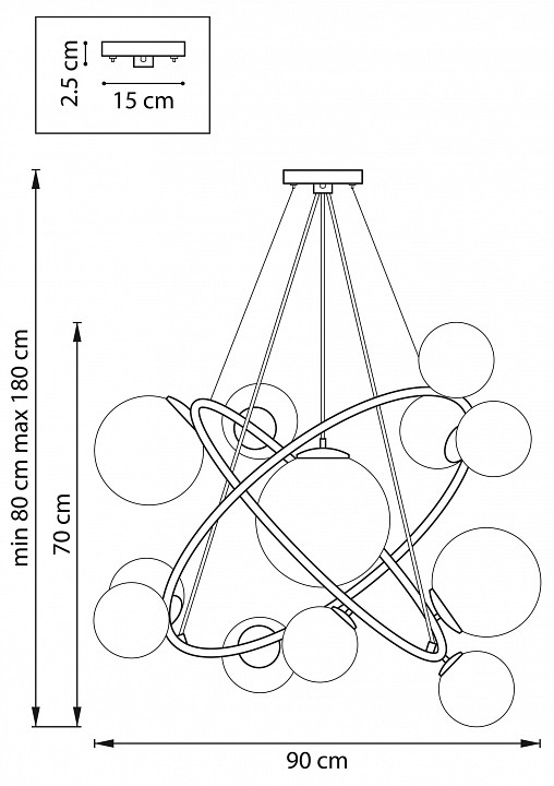 Подвесная люстра lightstar croco 815410