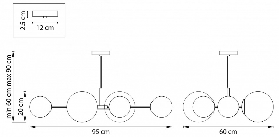 Люстра на штанге lightstar croco 815460