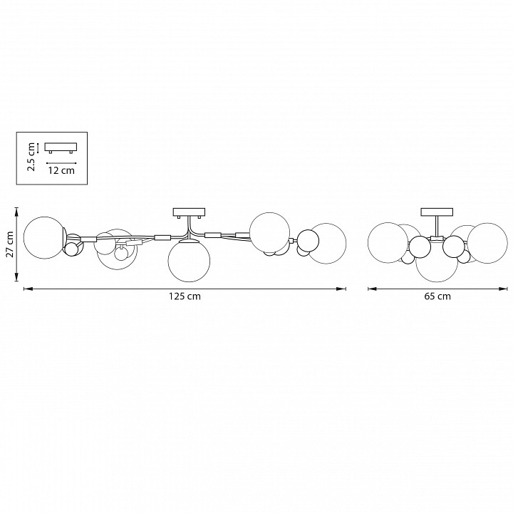 Потолочная люстра lightstar croco 815557
