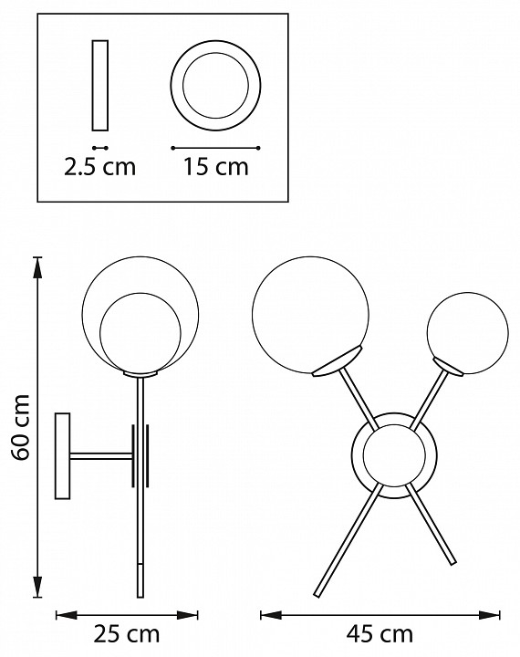 Бра lightstar croco 815620
