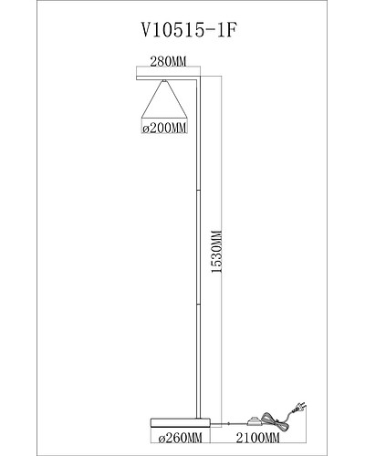 Торшер moderli omaha v10515-1f
