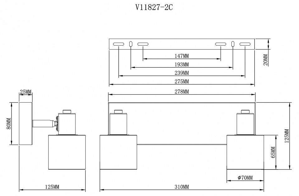 Спот moderli malet v11827-2c