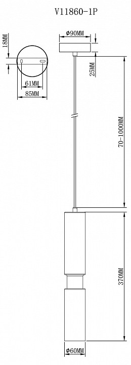 Подвесной светильник moderli telma v11860-1p
