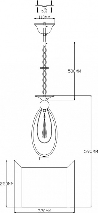 Подвесной светильник moderli dark v2580-1p