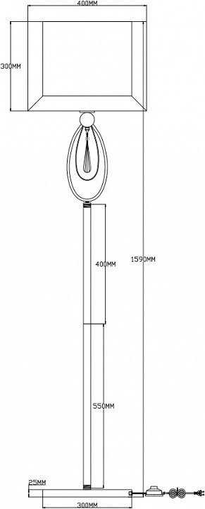 Торшер moderli dark v2581-1f
