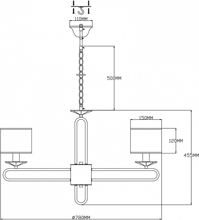 Подвесная люстра moderli celestia v2632-8p