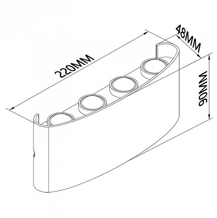 Накладной светильник mantra arcs 7813