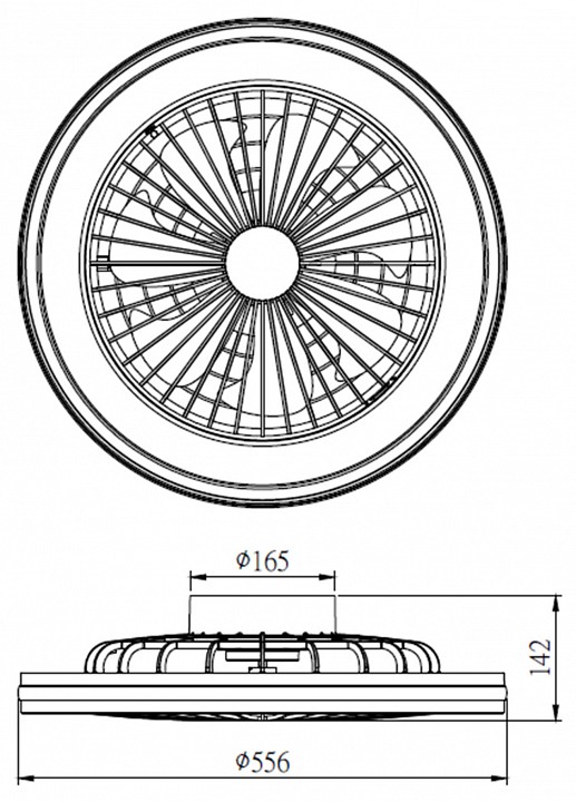 Светильник с вентилятором mantra (люстры-вентиляторы) gamer 7861