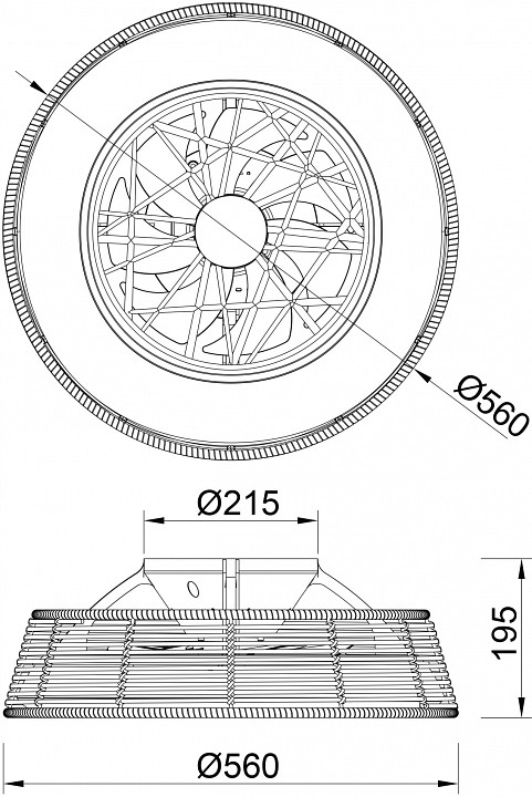 Светильник с вентилятором mantra (люстры-вентиляторы) indonesia 8225