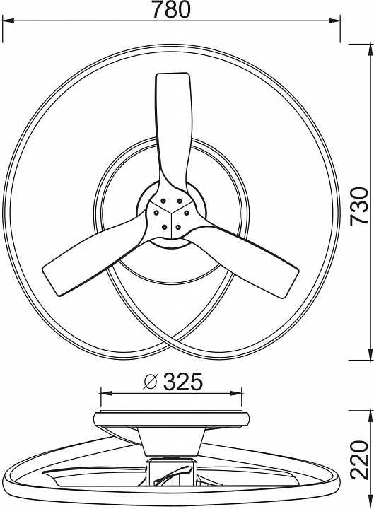 Светильник с вентилятором mantra (люстры-вентиляторы) ocean 8235