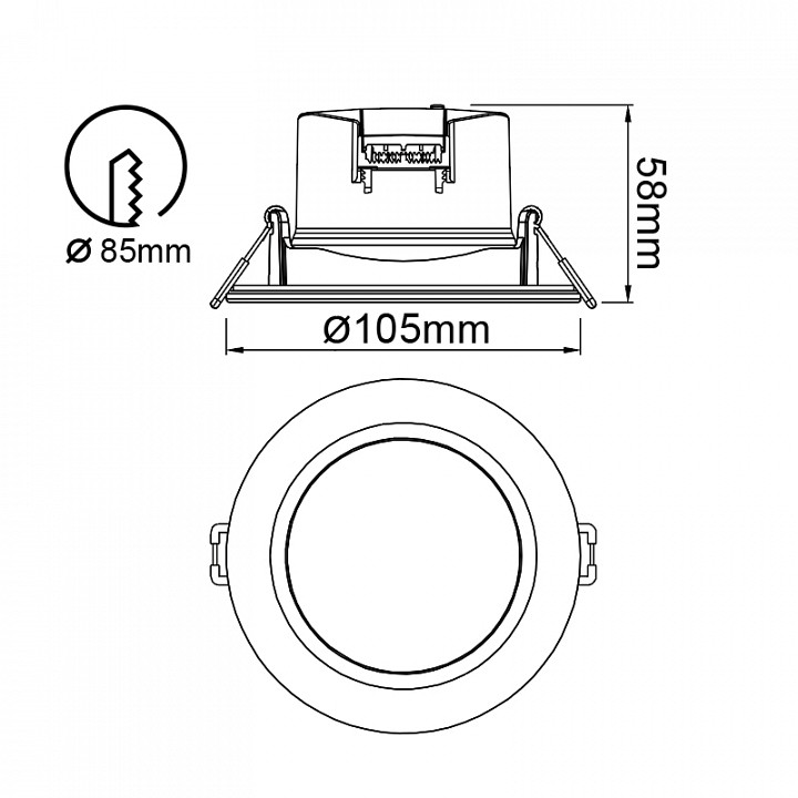 Встраиваемый светильник mantra yucatan 8849