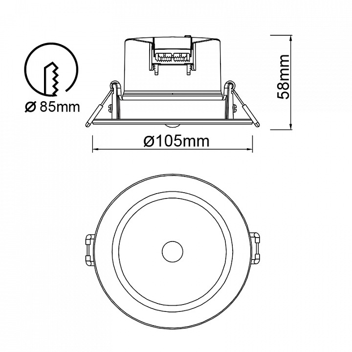 Встраиваемый светильник mantra yucatan 8850