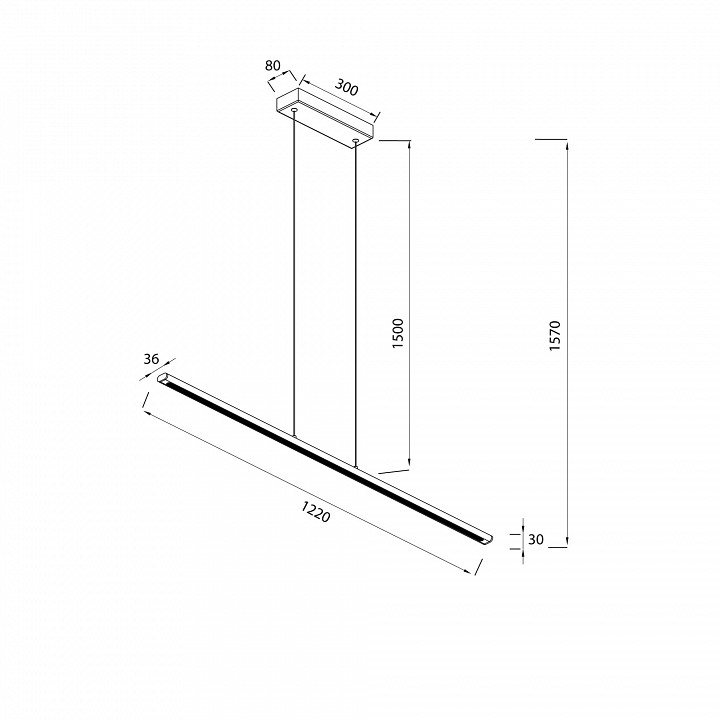 Подвесной светильник mantra lineal 8954