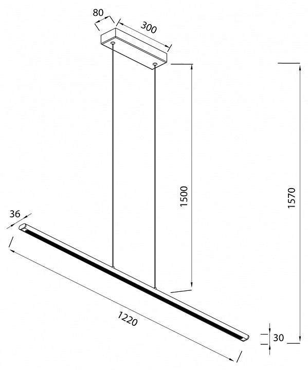 Подвесной светильник mantra lineal 8955