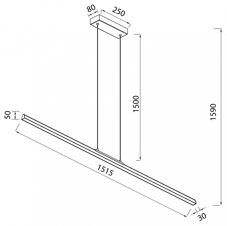 Подвесной светильник mantra lineal 8959