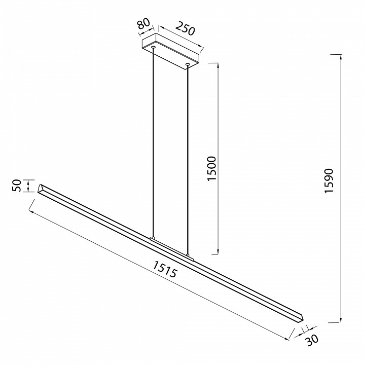 Подвесной светильник mantra lineal 8961