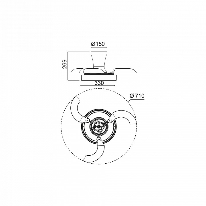 Светильник с вентилятором mantra niseko fan 9090