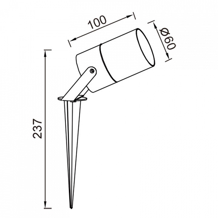 Наземный низкий светильник mantra quebec 9288