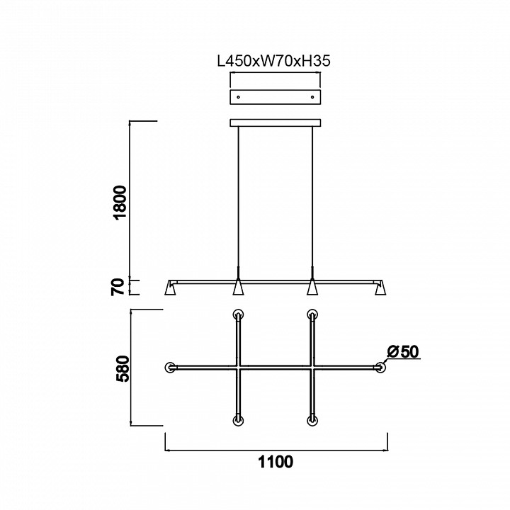 Подвесная люстра mantra africa 9409