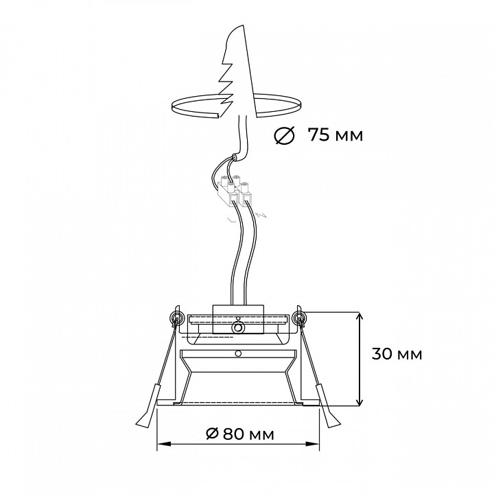 Встраиваемый светильник demarkt прайм 850010701