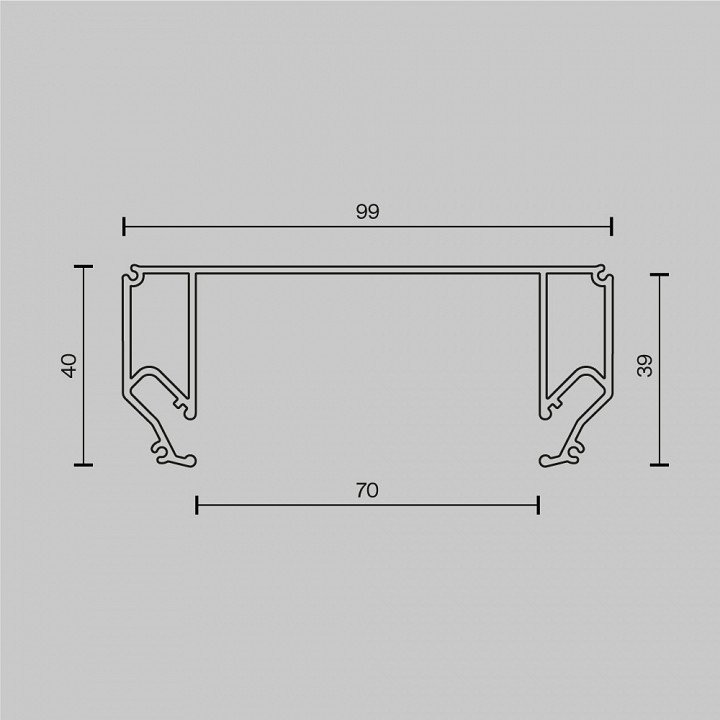 Профиль встраиваемый maytoni technical alm012ec alm-9940-sc-w-2m