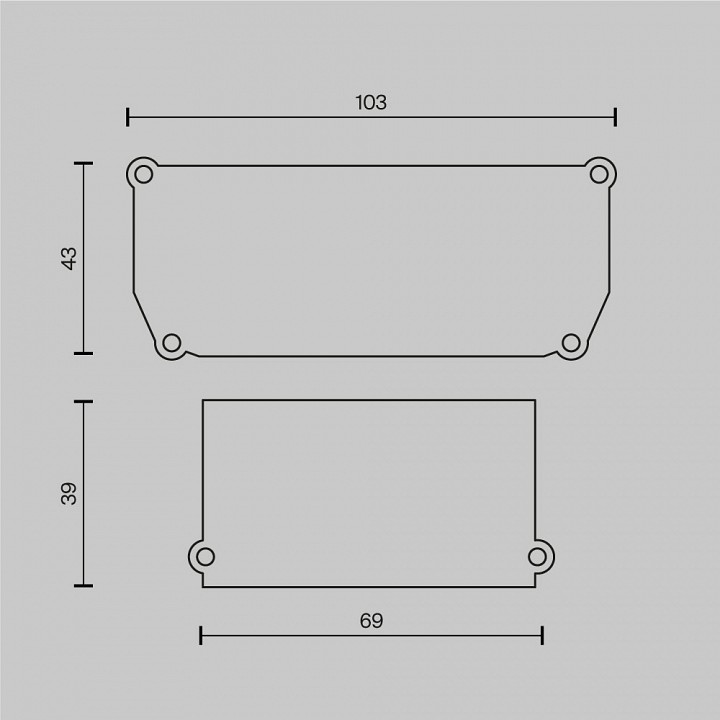 Заглушка для профиля maytoni technical alm012ec alm012ec-sc-w