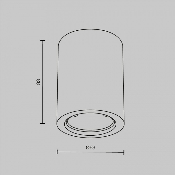 Накладной светильник maytoni technical conik gyps c001cl-gu10-w