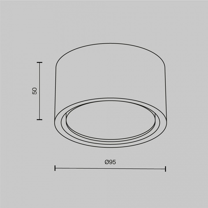 Накладной светильник maytoni technical conik gyps c001cl-gx53-w
