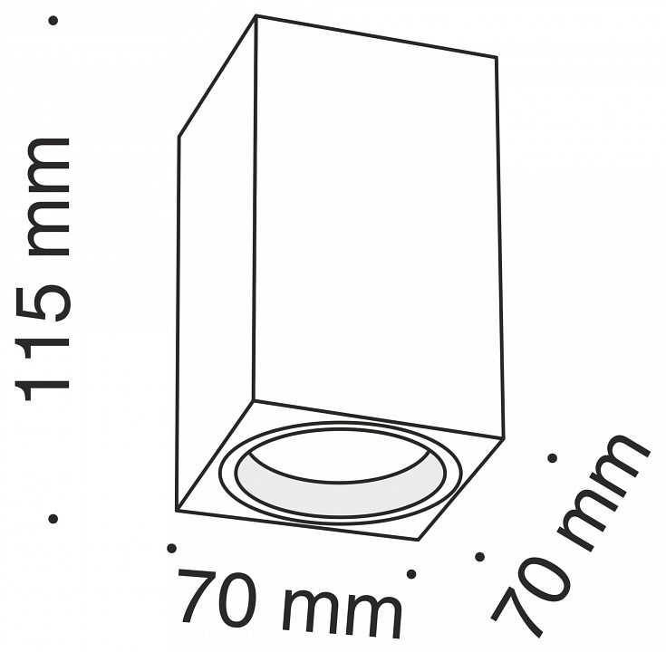 Накладной светильник maytoni technical focus c011cl-01w