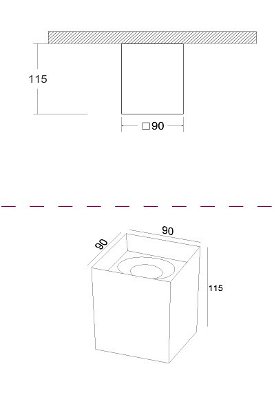Накладной светильник maytoni technical slim c015cl-01w