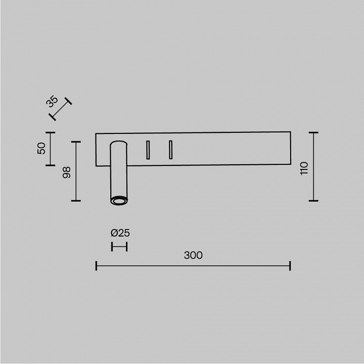 Бра maytoni technical comodo c031wl-l8b3k