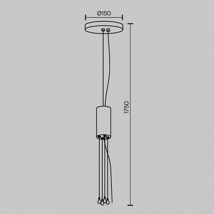 Подвес maytoni technical zon c032c-04-w-1