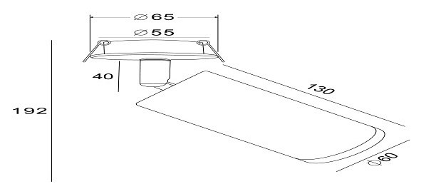 Встраиваемый светильник на штанге maytoni technical alfa c037cl-01w