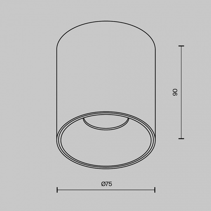 Накладной светильник maytoni technical alfa led c064cl-12w3k-rd-b
