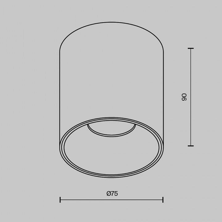 Накладной светильник maytoni technical alfa led c064cl-12w4k-rd-b