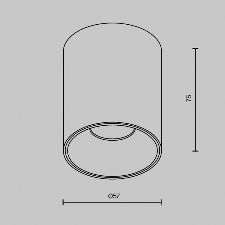 Накладной светильник maytoni technical alfa led c064cl-8w3k-rd-wb