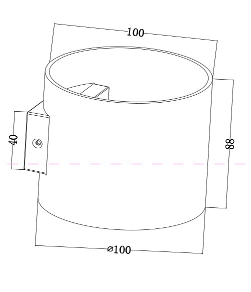 Бра maytoni technical rond c066wl-01b
