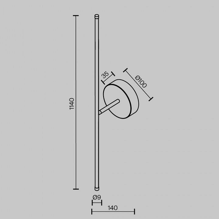 Бра maytoni technical elegant c084wl-l18bs2.7k