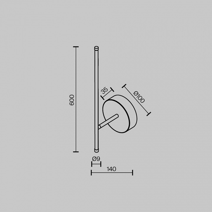 Бра maytoni technical elegant c085wl-l7bs2.7k