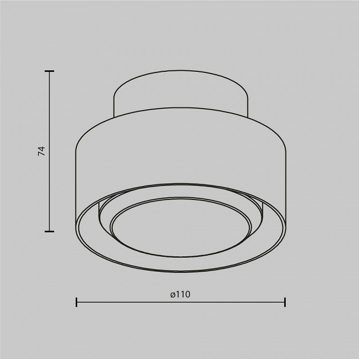Накладной светильник maytoni technical space c092cl-gx53-w