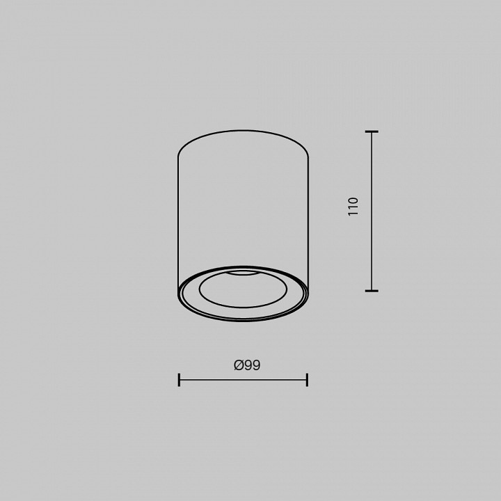 Накладной светильник maytoni technical spark c094-gu10-b
