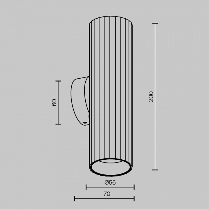 Бра maytoni technical calipso c106wl-02-gu10-bs