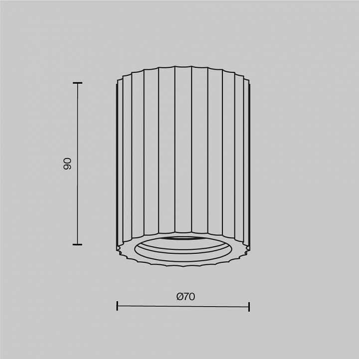 Накладной светильник maytoni technical conik gyps c121cl-gu10-w